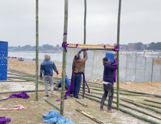 नारायणी नदी किनारमा हुने गैँडाकोट महोत्सवको तयारी तीव्र